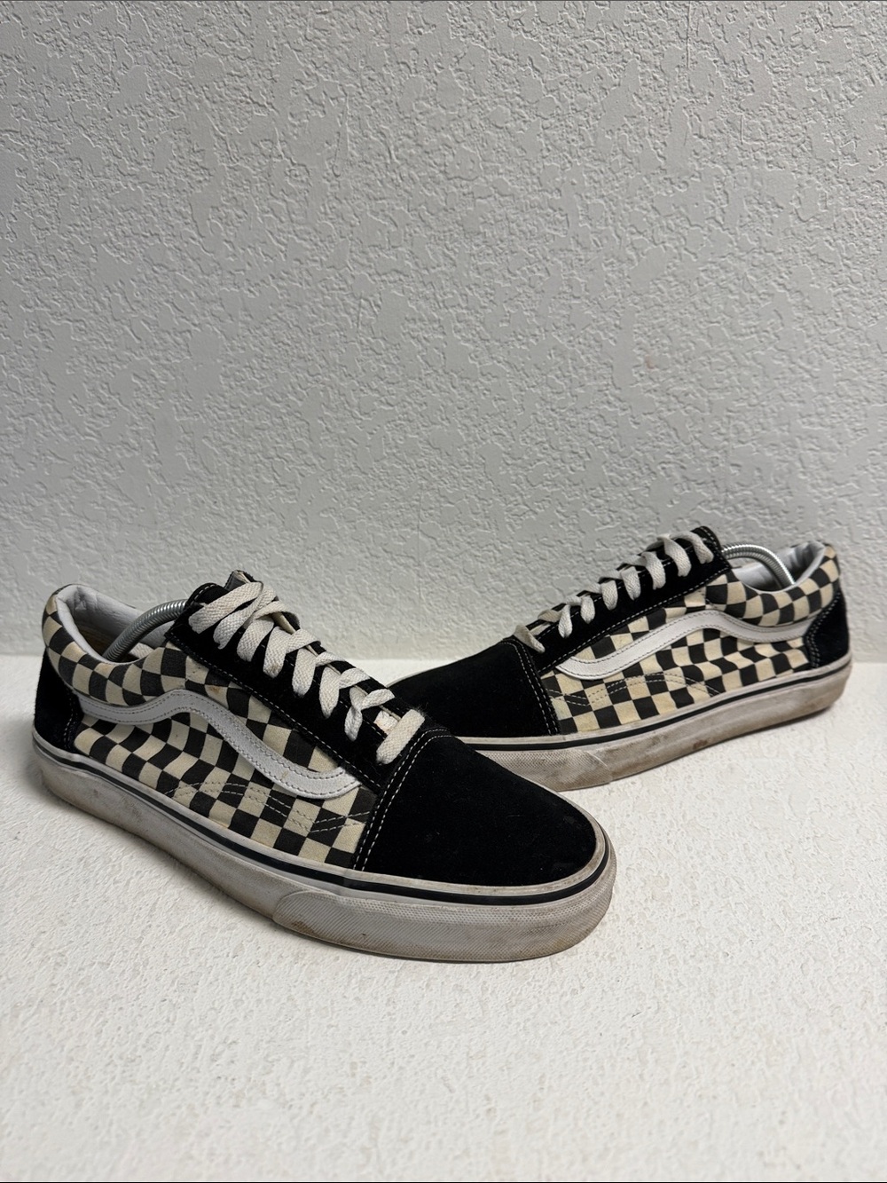 Vans Men’s Checkerboard Suede and Canvas Low-Top Skate Sneakers 11